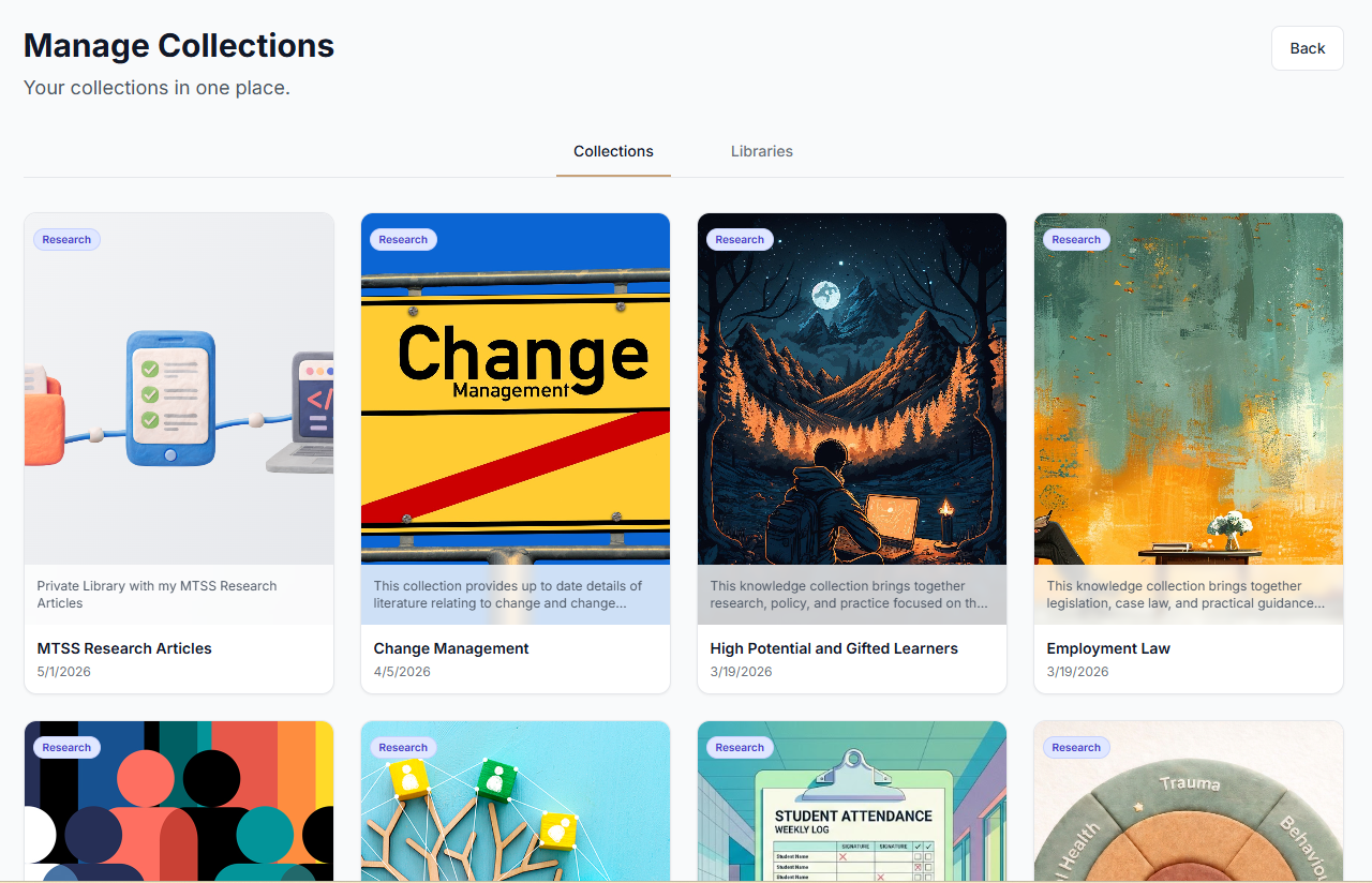 Manage knowledge collections in Fetchlake